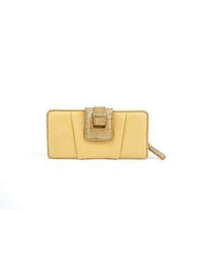 Brahmin Yellow Leather Bifold Wallet